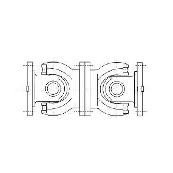SWP C型（无伸缩短型）部分轴承座十字轴式万向联轴器